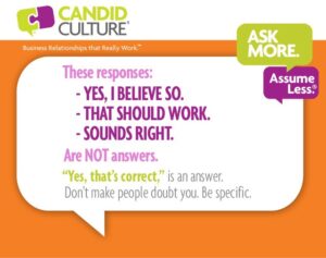 Be Specific in Your Business Communication...