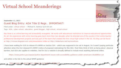 ADA Title II Regs… IMPORTANT!