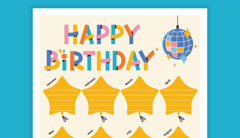 Celebrate Student Birthdays With Our Free Class Birthday Chart Celebrate Student Birthdays With Our Free Class Birthday Chart