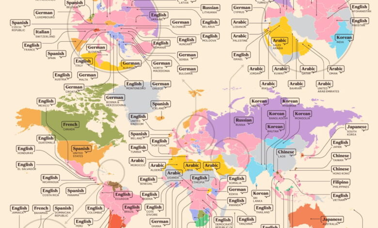 Infographic: “The Most Popular Languages to Learn by Country” Infographic: “The Most Popular Languages to Learn by Country”