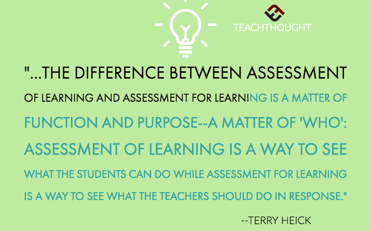 The Difference Between Assessment Of And For Learning